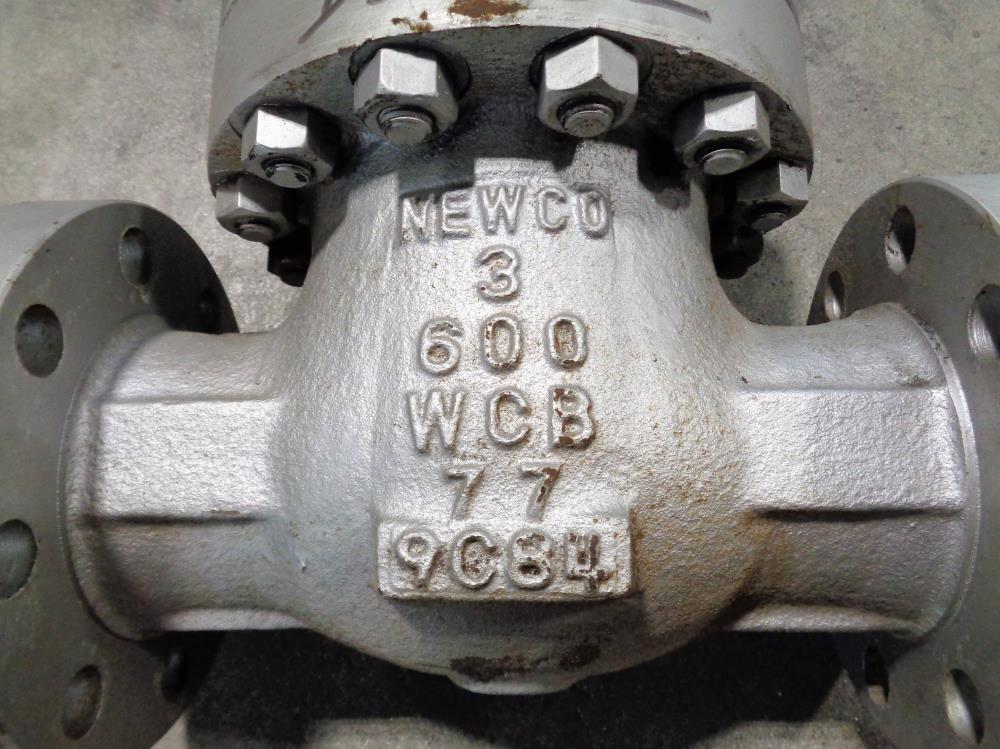 Newco #77 WCB Gate Valve, 3" 600#, Fig# 16F-CB2